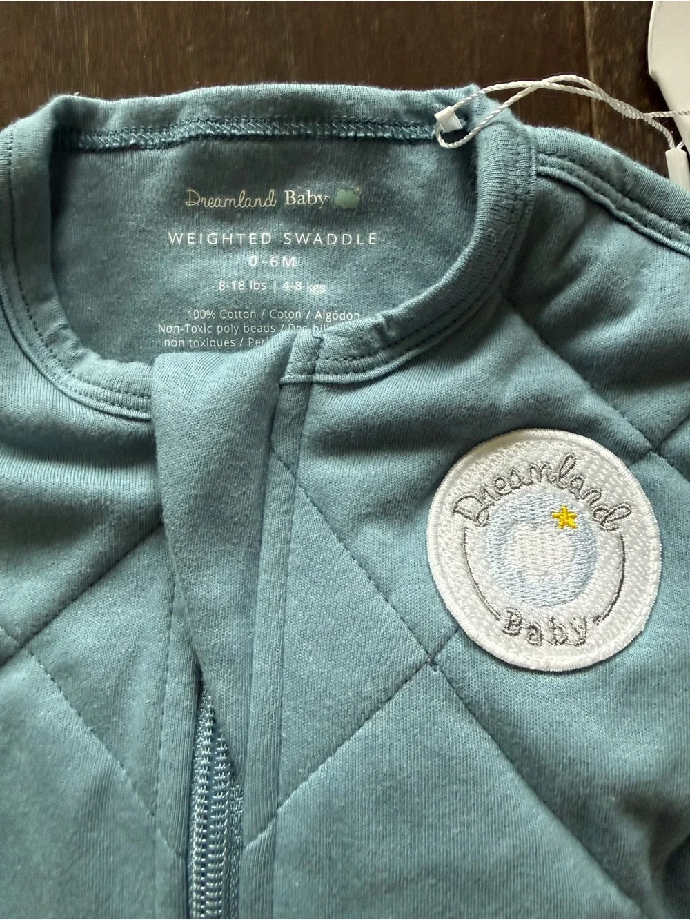 Dreamland Baby NWT Dream Weighted Sleep Swaddle in Ocean Blue Size 0-6 Months